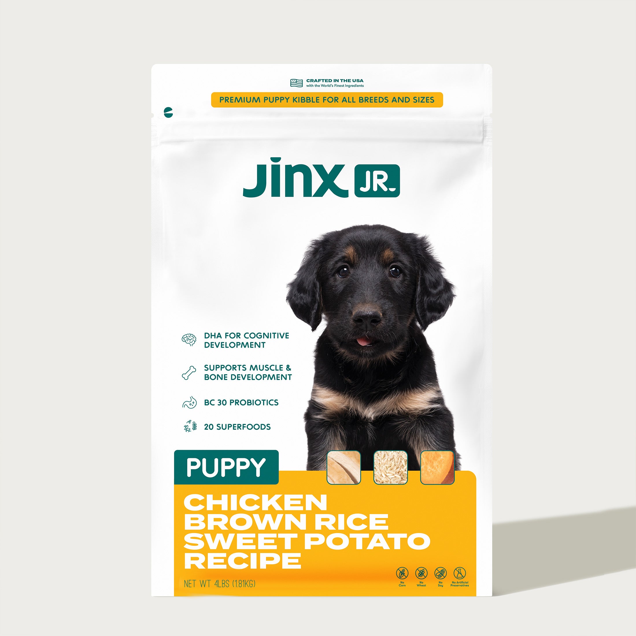 Shop Chicken and Sweet Potato Puppy Food Kibble Jinx