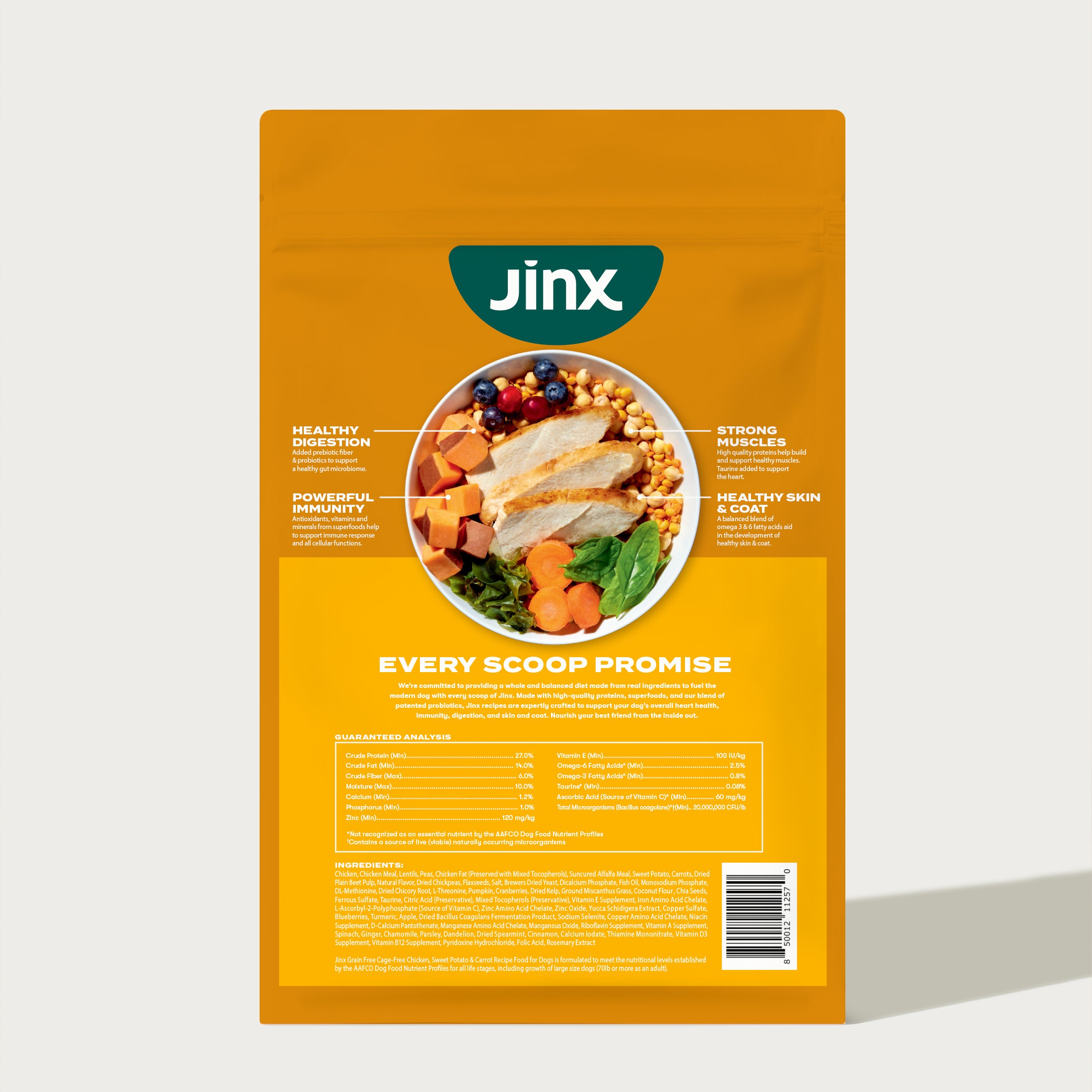 Jinx Grain Free Chicken Sweet Potato Carrot Recipe Dog Food 4 lbs