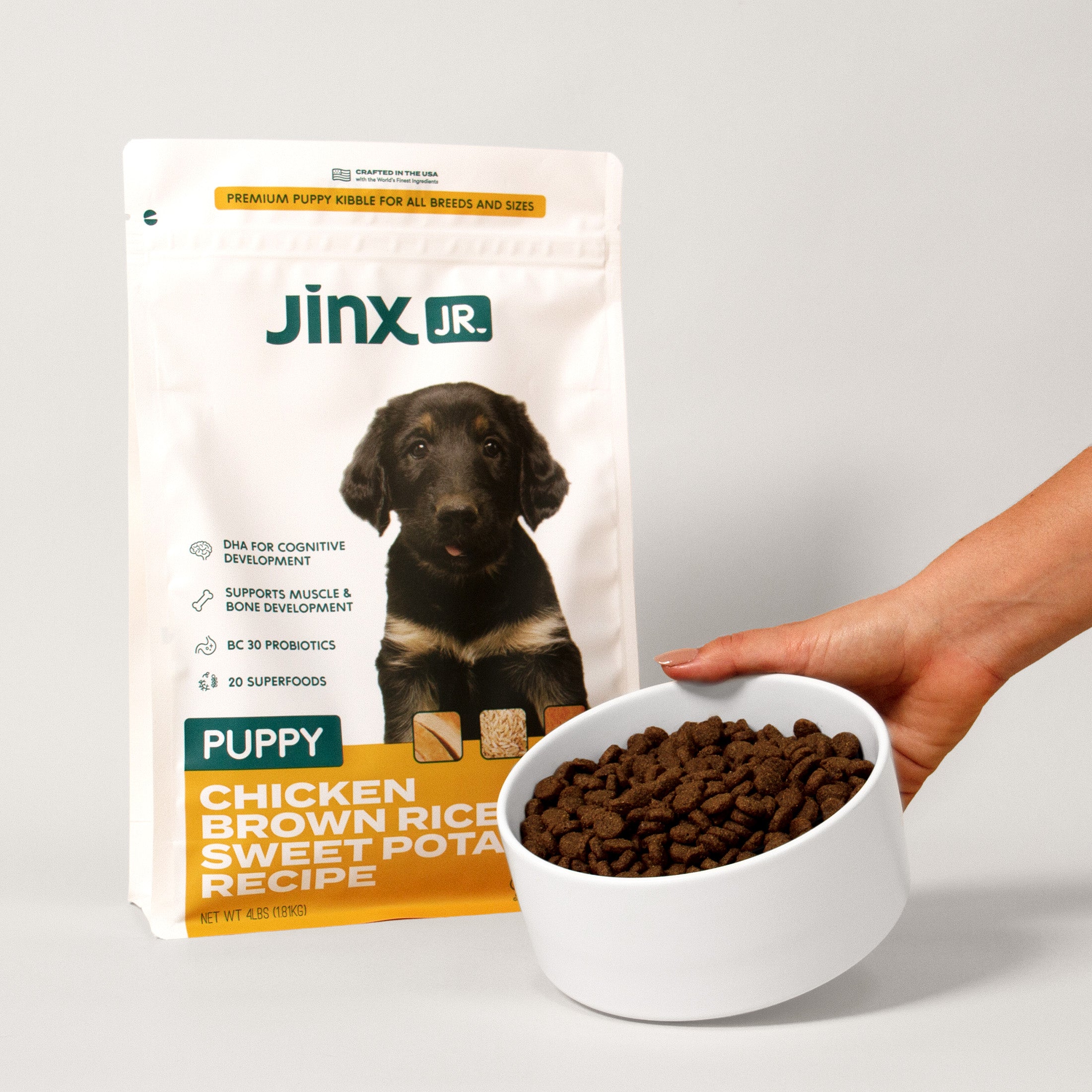 Shop Chicken and Sweet Potato Puppy Food Kibble Jinx