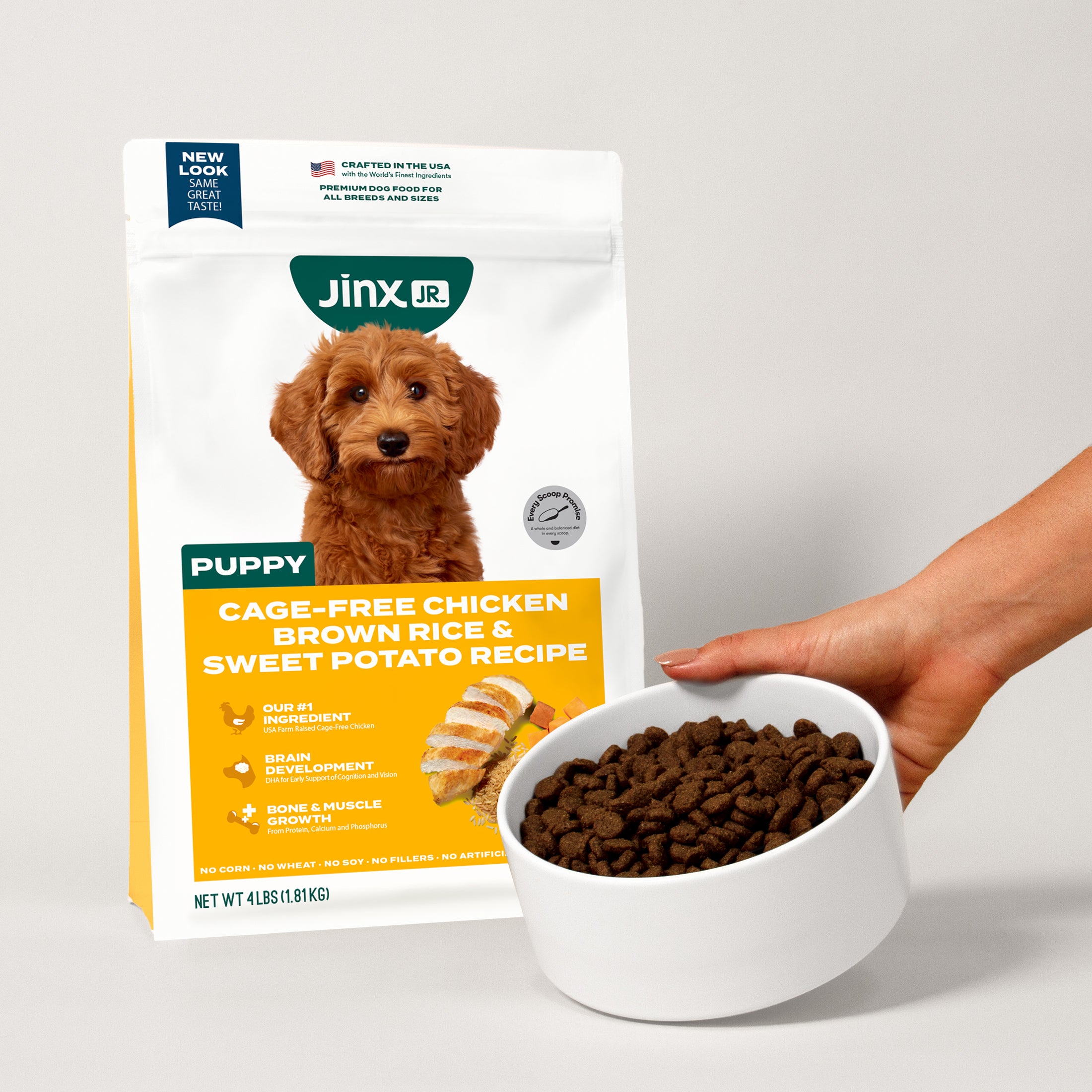 Shop Chicken and Sweet Potato Puppy Food Kibble Jinx